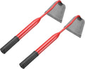 HARFINGTON 2pcs Garden Hoe 15.75" x 4.33" Steel Hoe Garden Tool Anti-Rust with Non-Slip Handle Edger Weeder Shovel for Backyard Loosening Farm Planting Weeding, Red