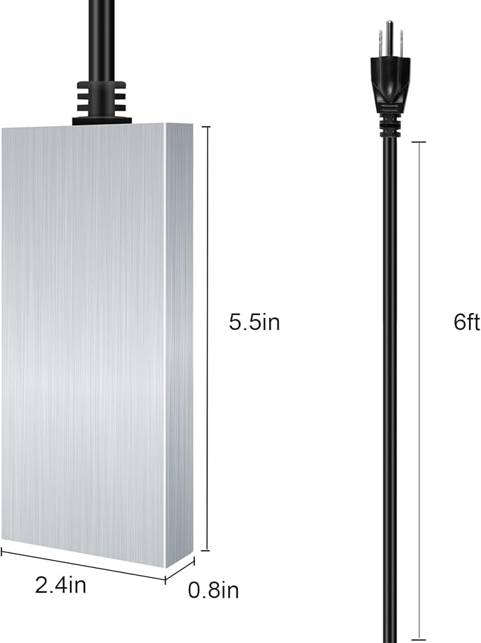 250W Chicken Water Heater – Submersible Aluminum De-Icer with Automatic Thermostat, Prevents Freezing