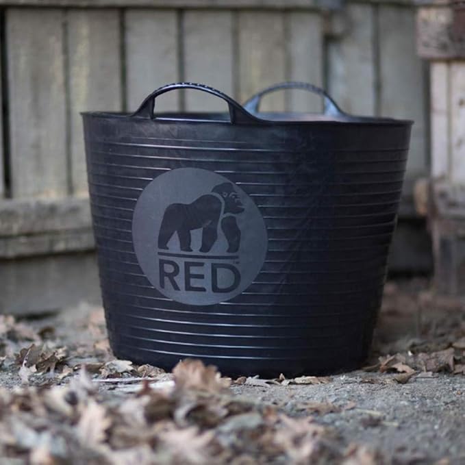 Tubtrugs SP14GBK Red Gorilla Small-3.7 gallons SL14 Medium Flexible Plastic Tub, Toy Storage, Laundry, Gardening, Black