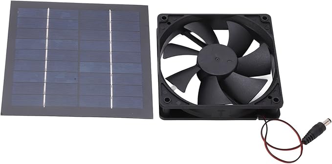 Solar Powered Fan, Water Proof High Conversion Rate Mini Solar Fan, Solar Powered Chicken Coop Fan for Greenhouse, Shed, Garage, Attic, Barn, Workshop