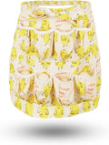Egg Apron for Kid and Adult, Deep Pockets with Elastic Closures, Fresh Egg Collecting Gathering Holding Apron