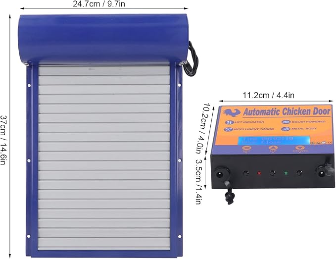 Automatic Chicken Coop Door Opener, Solar Powered Automatic Chicken Coop Door Daily Programmable Timer Control Chicken Coops Door for Chicken, Duck, Goose
