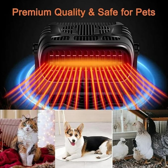 Solar Heater for Chicken Coop, Portable Car Solar-Powered Heater, 20W Solar Panel Heaters with Overheating Protection for Car Chicken Kitten Puppy Pets,for Drying Heating Pet House