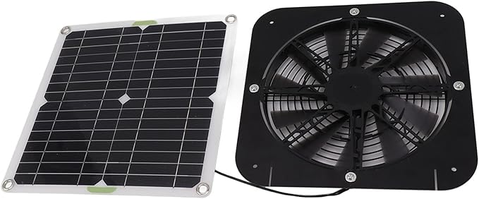 13.5 Inch Solar Powered Fan,solar powered fan for chicken coop,100W Solars Ventilation Exhaust Fans Round Effective Cooling Solars Panel Fans Kit For Greenhouse Chicken Coop