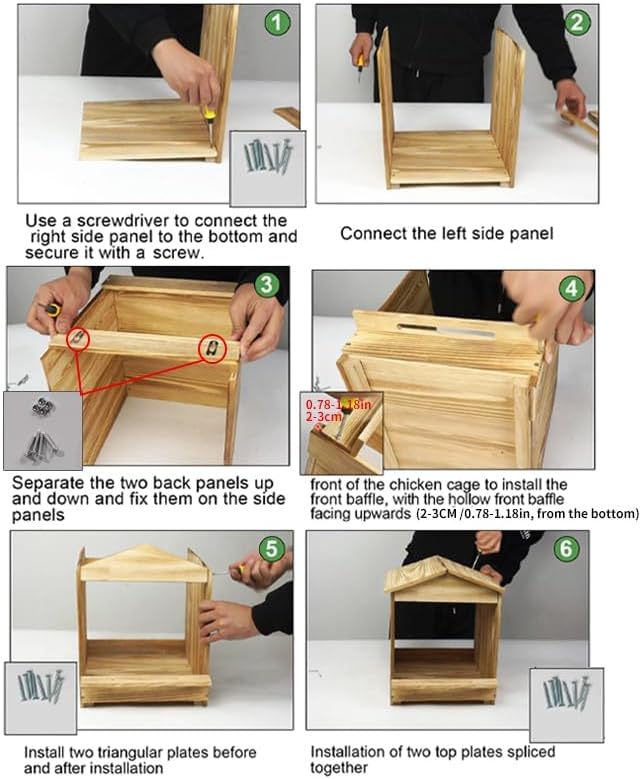 Wooden Chicken Nesting Box 3 Portable Chicken Coop with Detachable Ramp, Indoor/Outdoor Hen House for Egg Laying - Can be Wall-Mounted or Ground Use, Easy Clean Poultry Supplies for Backyard Farm