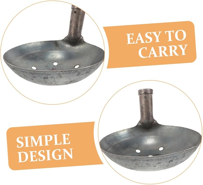 Heavy Duty Metal Sifting Scoop for Cleaning Sewage and Debris Durable Dung Sifting Ladle for Construction and Plumbing Professionals Versatile Tool for Clearing Drains and Wells