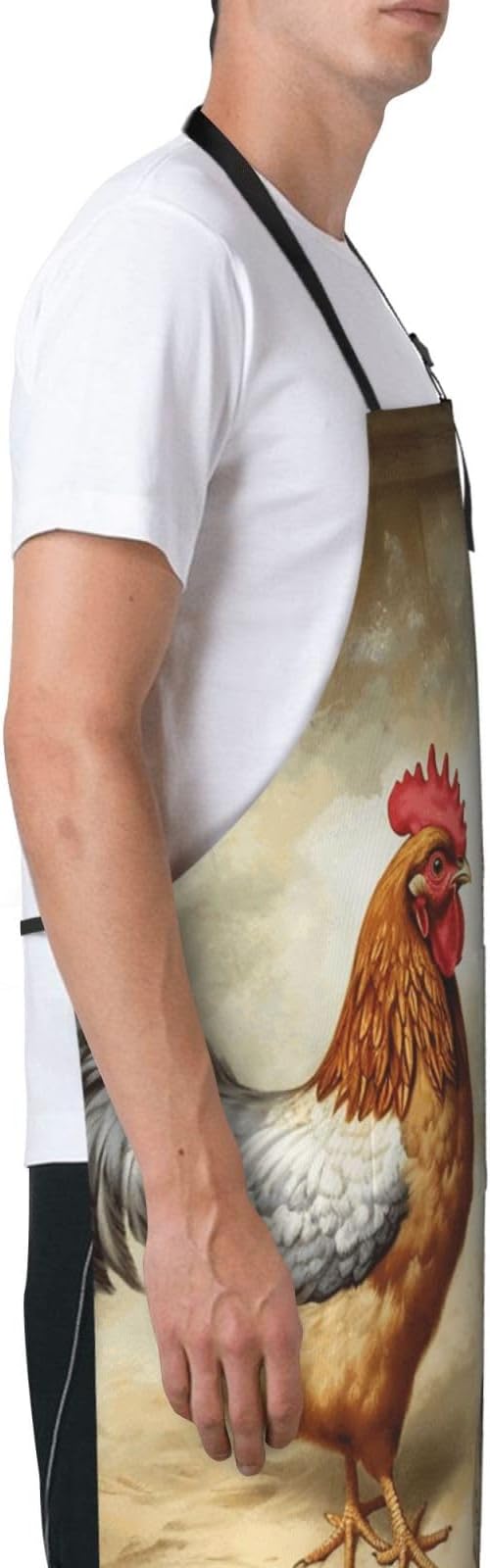 Waterproof Aprons for Women Men Adjustable Bib Cool Electric Guitar Apron Chef Cooking Aprons for Kitchen