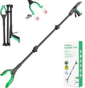 51" Extra Long Grabber Reacher Tool, Foldable Reacher Grabber Pickup Tool with Magnetic Tip & 360° Rotating Anti-Slip Claw, Extension Grabber for Seniors, Indoor and Outdoor Trash Picker