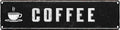 Coffee Metal Sign 4x16in Vintage Kitchen Plaque for Wall Decor Home Office Café Bar Bedroom Rustic Poster