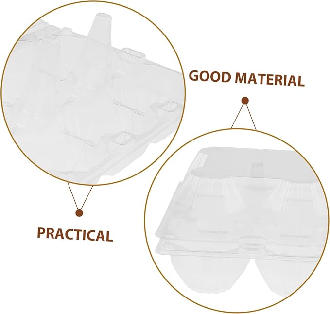 6pcs Goose Egg Carton Stackable Egg Storage Container Design for Refrigerator for Storage and Easy Inspection