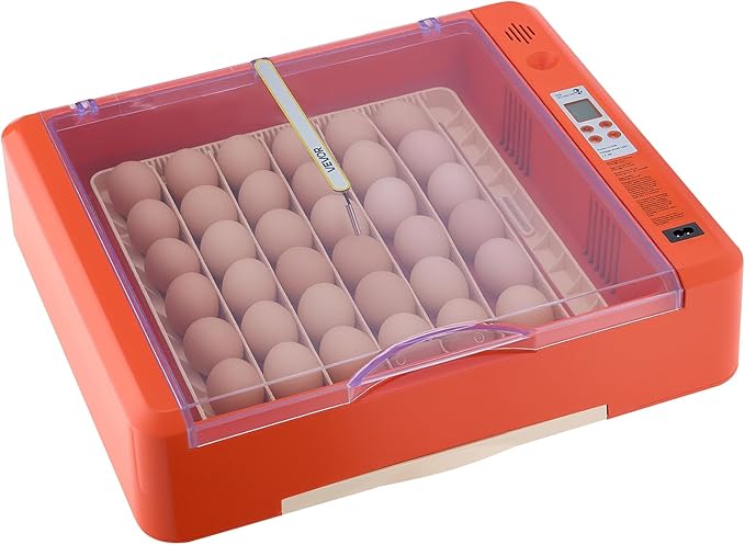 VEVOR 36 Egg Incubator, Automatic Egg Turner with LED Candler & Water Tray, Temperature & Humidity Control, 360° View Clear Window, Poultry Eggs Incubators for Hatching Chicks Ducks Goose Quails