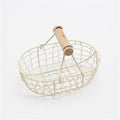 Vintage Wire Basket – Rustic Farmhouse Desktop Storage Basket, Fruit Basket & Egg Baskets & Kitchen Vegetable Basket