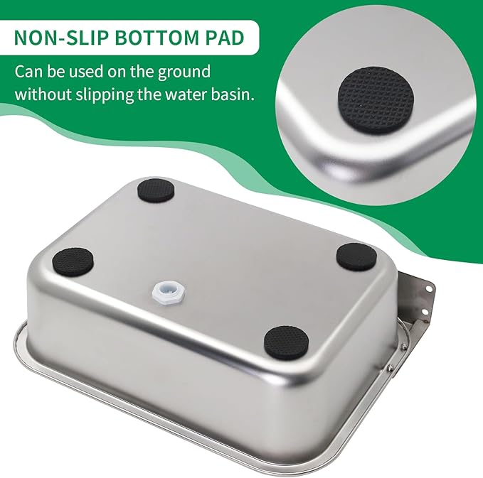 Automatic Dog Water Dispenser 8.3L/2.2Gal Auto-Fill Large Pet Water Bowl Hanging Indoor and Outdoor Large Waterer for Horse, Livestock Chickens