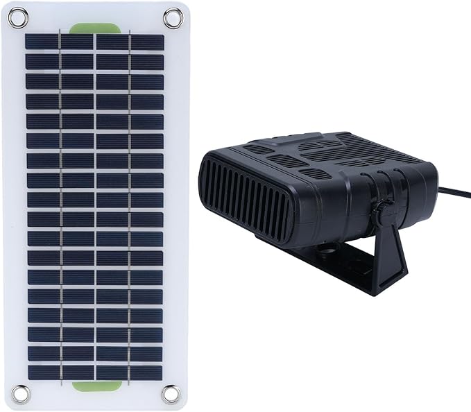 Solar Panel Heater, Solar Power Heater, 30W Monocrystalline Silicon Solar Panel Portable Space Heater for Outdoor, Chicken Coops, Dog House Warm