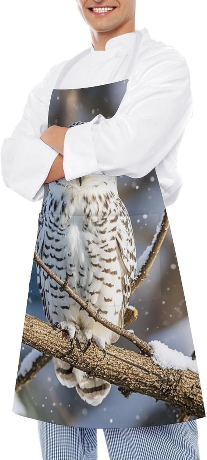 Waterproof Apron Adjustable Bib Aprons with Pockets Smiling Apron Kitchen Aprons for Women Men