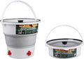 Foldable 2.3 Gallon Chicken Water Bucket, Hanging Type, Suitable for Chickens, Pigeons, Quails, and Other Large Animals 1Pcs.
