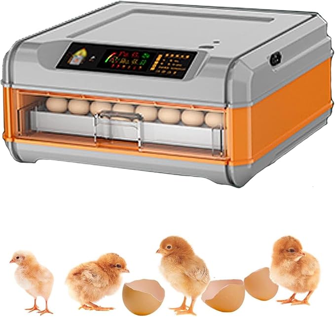 Automatic Incubator, Egg Incubator, with Automatic Temperature and Humidity Control Chicken Incubators for Hatching Eggs,192Eggs,64Eggs