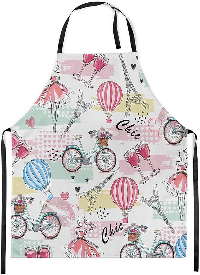 jejeloiu Cartoon Cats Apron for Women Men 26"x31"