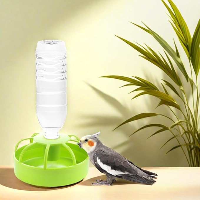 2 Pack Chicken Feeder Poultry Food Dispenser Chicken Plastic Water Feeder for Small Poultry Chicken Duck Pigeon Quail Bird