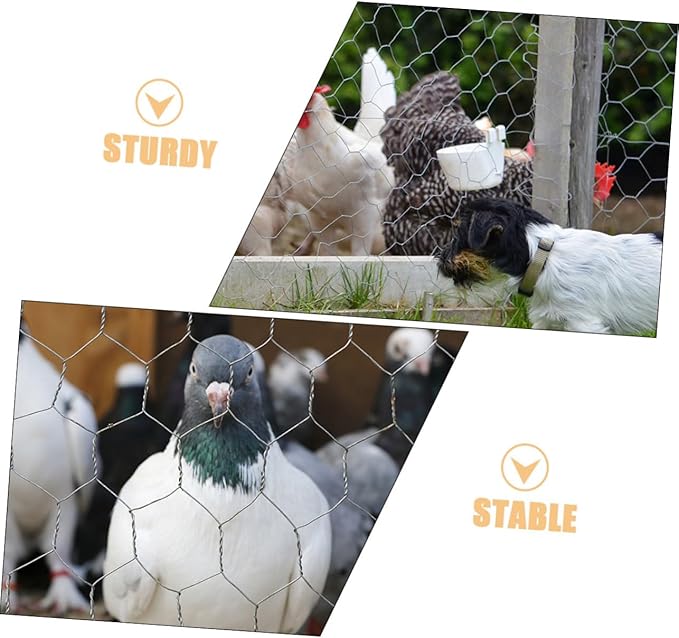 1Roll Heavy Duty Chicken Fence Netting Galvanized Wire Fencing for Poultry Rabbit Cages and Garden Protection Durable Ventilated Barrier for Optimal Animal Living
