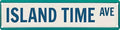 Island Time Ave Metal Sign 4x16in Tropical Beach Plaque for Home Bar Yard Living Room Cool House Garden Decor