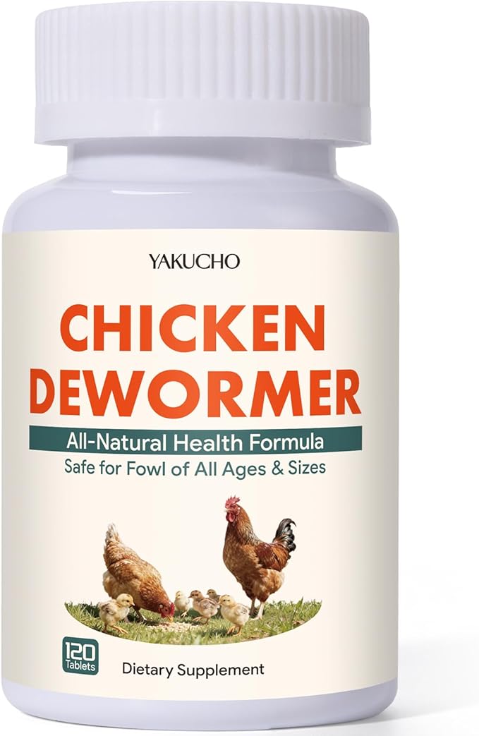 Chicken Gut Health Supplement – Natural Herbal Formula for Chickens, Chicks, Roosters & Turkeys, Supports Digestive Health & Internal Balance, Safe for Layers & Egg Production, 120 Easy-Feed Tablets