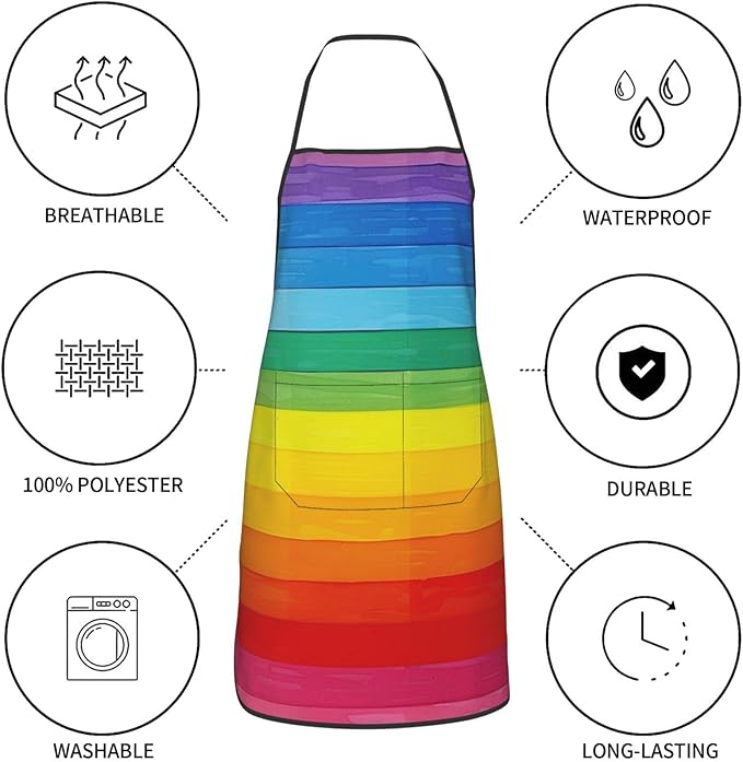 Cute Colorful Dog Paw Printed Unisex Bib Aprons BBQ Cooking Kitchen Aprons for Women Men Chef