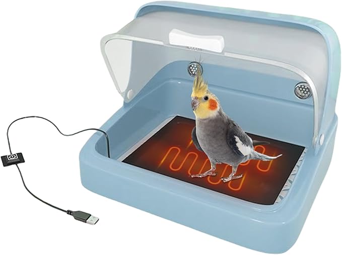 Chicken Brooder Box - Bird Incubator Brooding Box, Chick Warmer with Visual Nesting, 3 Temperature Heating Pad, Poultry Habitat Supplies, Parrots Ducklings Hatchery Equipment