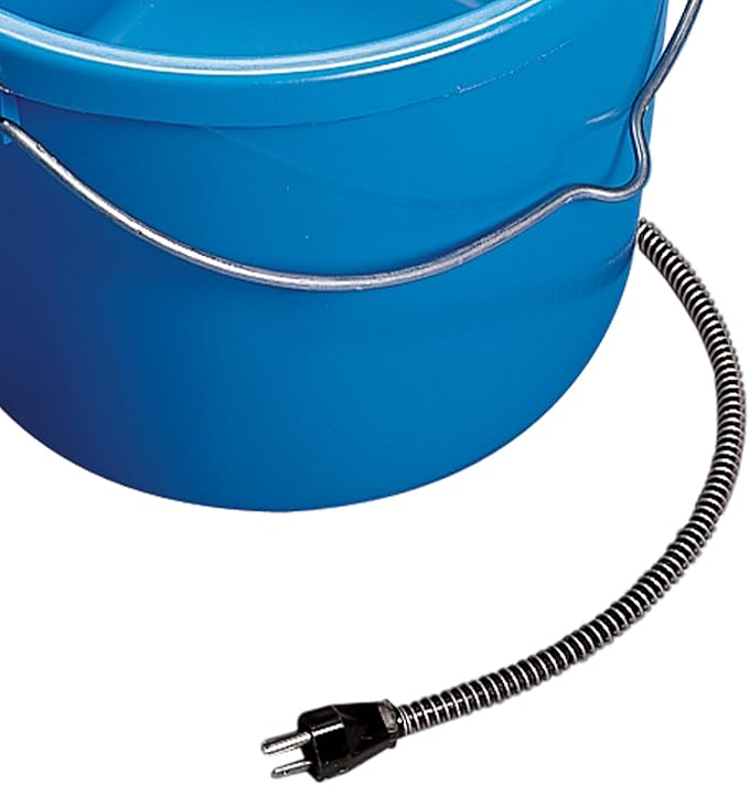 API® Heated Bucket | Heated Flat Back Bucket | Water Pail with Warmer for Cattle, Livestock, and Horses | Winter No Freeze Tub (20 Quart, 1 Count)