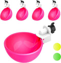 Lil'Clucker - Large Automatic Chicken Waterer Cups Suitable for Ducks, Geese, Turkeys, and Bunny Rabbit - Water Feeder Kit - Poultry Waterer (Pink, 5 Pack)
