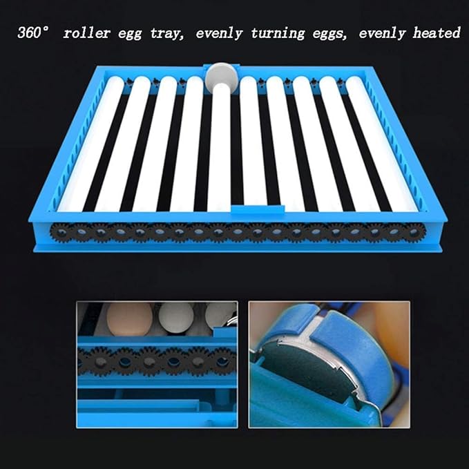 320 Eggs Incubator Automatically Turning Digital Fully Poultry Hatcher Machine Hatching Ducks Goose Pigeon Quail Temperature Humidity Control
