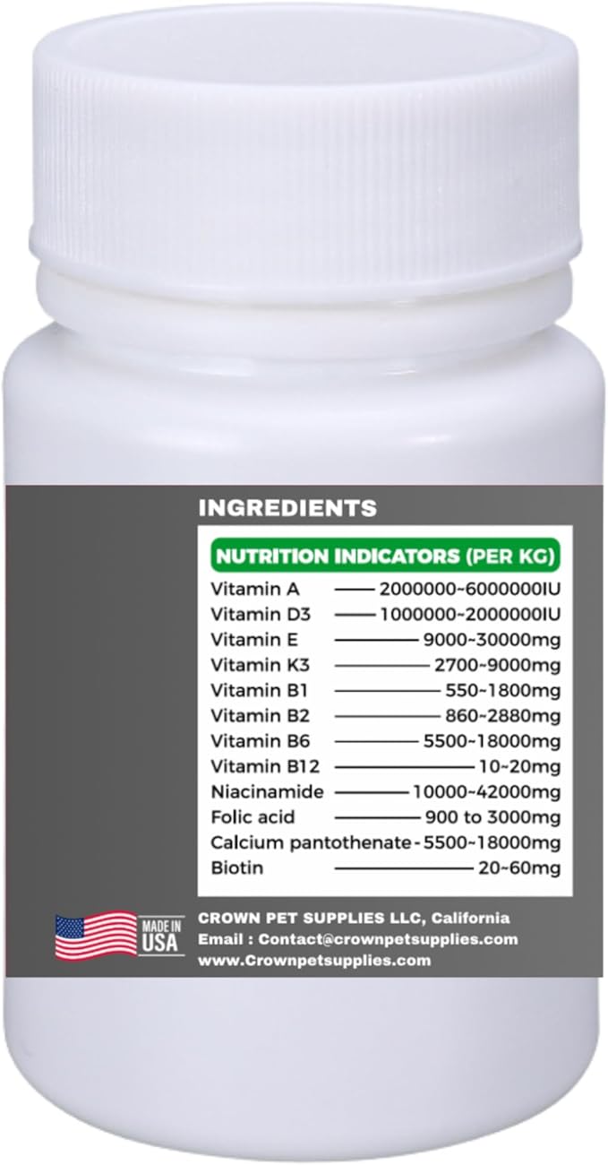 Multivitamin Powder for Pigeons – Ultimate Vitamin Formula for Racing & Breeding – Supports Growth, Bone Strength, Reproductive Health & Feather Health - Promotes Peak Performance & Well-Being 50g