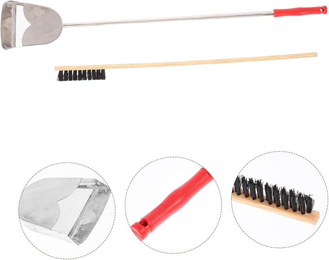 Hemoton 2-Piece Bird Cage Cleaning Brush Set Bird Feeder Brush and Droppings Cleaner for Small PET Cages Easy to Use Cleaning Tools