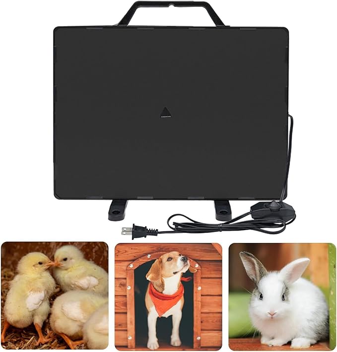 PINNKL Chicken Coop Heater, Chicken Coop Heater for Winter, 160W Radiant Heat Panel Energy Efficient Safe Design Warmer for Chicken Coop Chick Kitten Puppy Pets