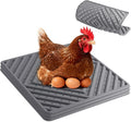 Chicken Nesting Pads for Chicken Coop, Washable Laying Pads for Nesting Box, Reusable Hen Nesting Box Pads for Coop Bedding, Soft Silicone Material, Easy to Clean, 12" x 12", Grey, 3 Pack