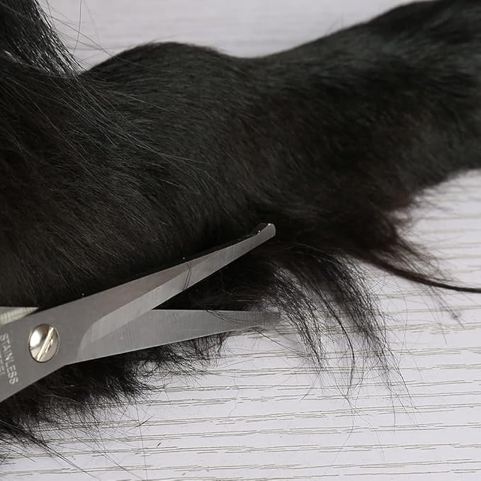 Chibuy Pet Grooming Scissors Set for Dogs & Cats with Safety Round Tips Dog Eye cut Stainless Steel Dog Grooming Scissors Kit, Home Professional Pet Grooming Tools -For Large & Small Animals