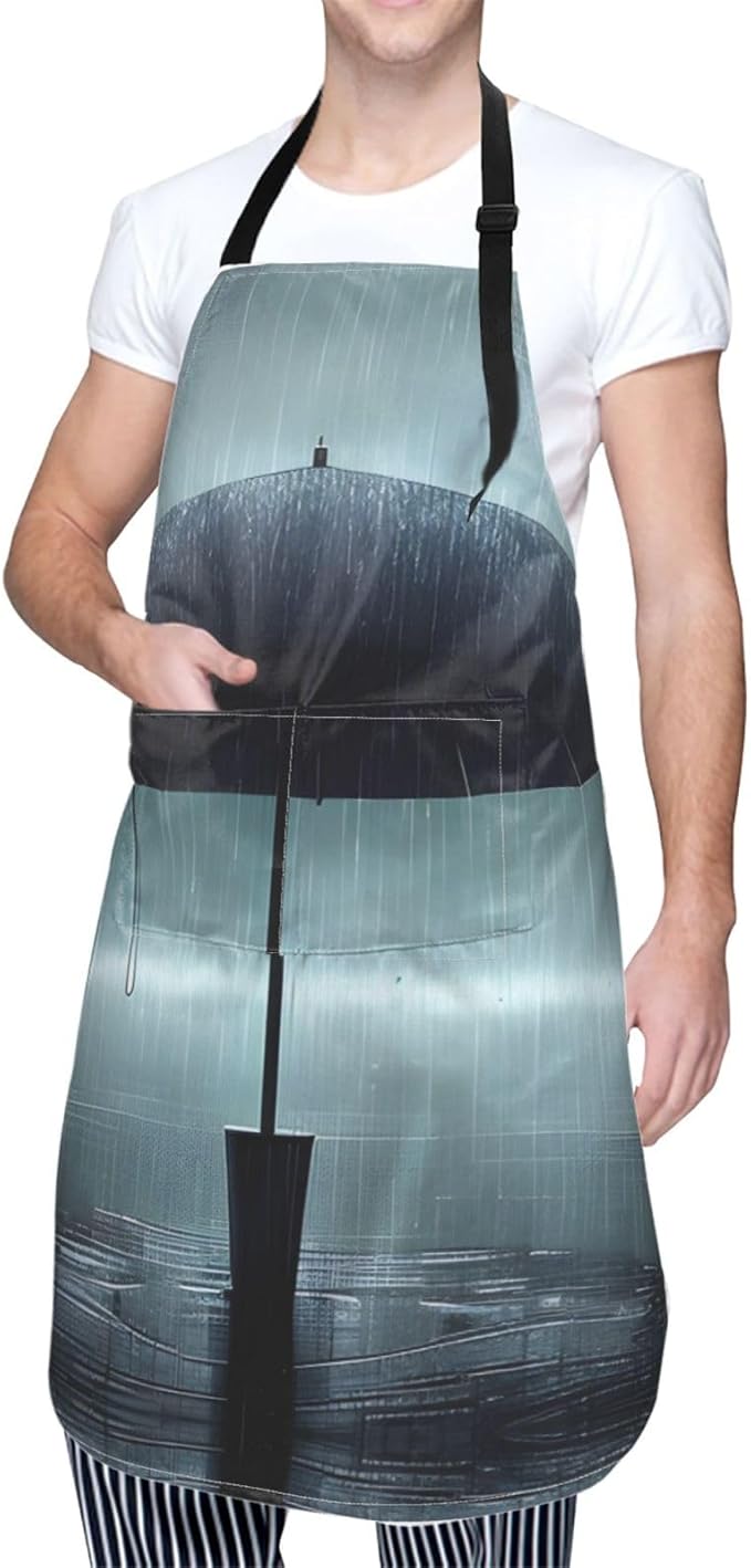 Multidimensional Space Heavy Duty Waterproof Apron with Pockets for AdultsResistant Grilling, Gardening, Painting