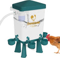 Automatic Chicken Waterer with Float Valve, Float Control Poultry Waterer with Hose for Duck Turkey, Chicken Coop Accessories, Standing/Hang Use, 3 Gallon(Upgraded), Blue