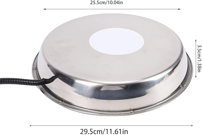 Chicken Waterer Heating Base, Thermostat Control Electric Heater with Water Proof Design, Ideal for Metal Plastic Poultry Drinker Ducks, Geese, Turkeys & Pigeons (US Plug)