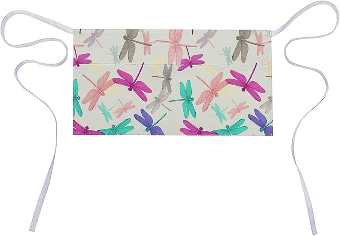 Short Aprons for Servers Unisex Chef Works Waitress Apron with 3 Pockets