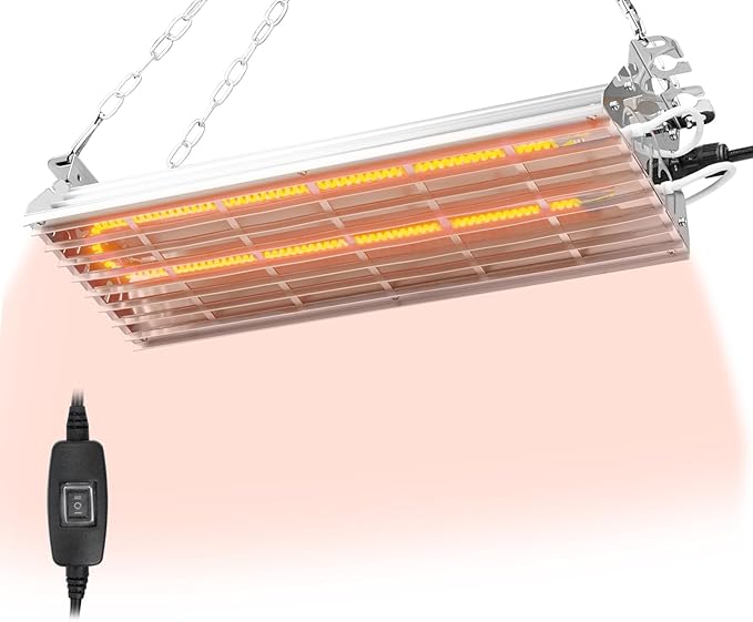 Energy Saving 600W Coop Heater with 2-Mode Switch, Adjustable Winter Warmth for 15 Sq Ft Chicken Coops, Safe & Thermostat Controlled Alternative