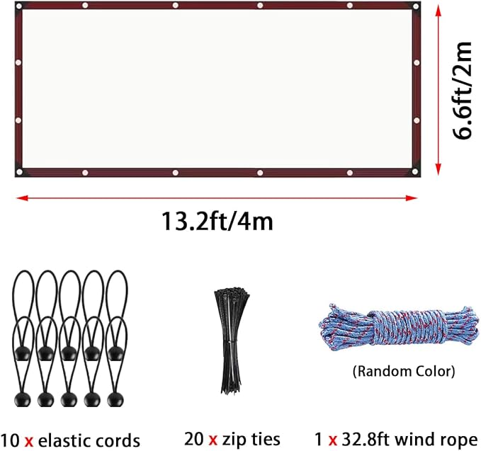 6.6x13ft Chicken Coop Cover for Winter Waterproof Chicken Coop Insulation Windproof Winterizing Chicken Run Tarp for Outdoor Outdoor Poultry & Patio Porch Protection