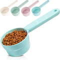 Melamine Pet Food Scoop, Cat Food Measuring Cups, Comfortable Long Handle Scoop for Dog, Cat, Ferret and Rabbit Food, 1 Cup Size Pet Food Feeding Scoop (Blue)