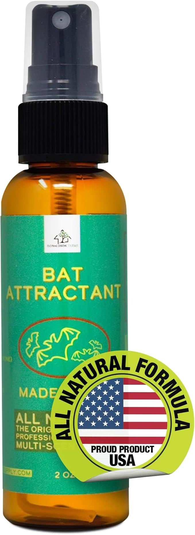 Bat Attractant Spray for Bat House – Nature-Derived Lure and Scent to Attract Bats to Boxes, Wood, and Outdoor Structures or Garden Habitat for Natural Outdoor Use - Made in USA - 2 oz