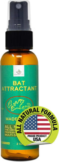 Bat Attractant Spray for Bat House – Nature-Derived Lure and Scent to Attract Bats to Boxes, Wood, and Outdoor Structures or Garden Habitat for Natural Outdoor Use - Made in USA - 2 oz