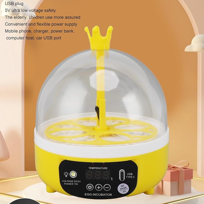 Egg Incubator, Mini Digital Incubators for, Poultry Hatching Machine with Automatic Temperature Control, for Hatching Chickens Ducks Pigeons (Manual Turning)