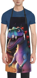 Tyrannosaurus rex Heavy Duty Waterproof Apron with Pockets for AdultsResistant Grilling, Gardening, Painting