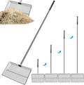 Heavy Duty Chicken Poop Scooper, 15 Inch Extra Large Chicken Coop Rake with Adjustable Stainless Steel Handle (25 to 73 Inch) for Chicken Coop & Farm Cleaning Tools