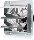 KEN BROWN 12 Inch Shutter Exhaust Fan, Gable Vent Fan, Wall Mount Ventilation, Automatic Aluminum Blades, High Speed, 1800CFM, for Garages, Shop, Greenhouse, Attic