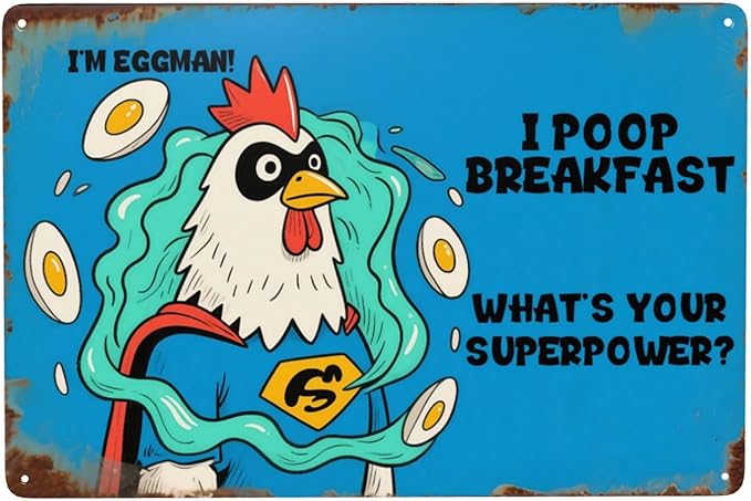 Funny Chicken Coop Accessories Funny Metal Signs Outdoor Chicken decor Farm Tin Signs Gifts For Lovers Men Women 8 * 12 Inch (Chicken Coop signs blue)